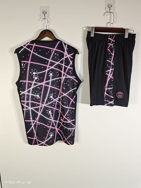 25-26 Paris Saint-Germain black and pink vest suit