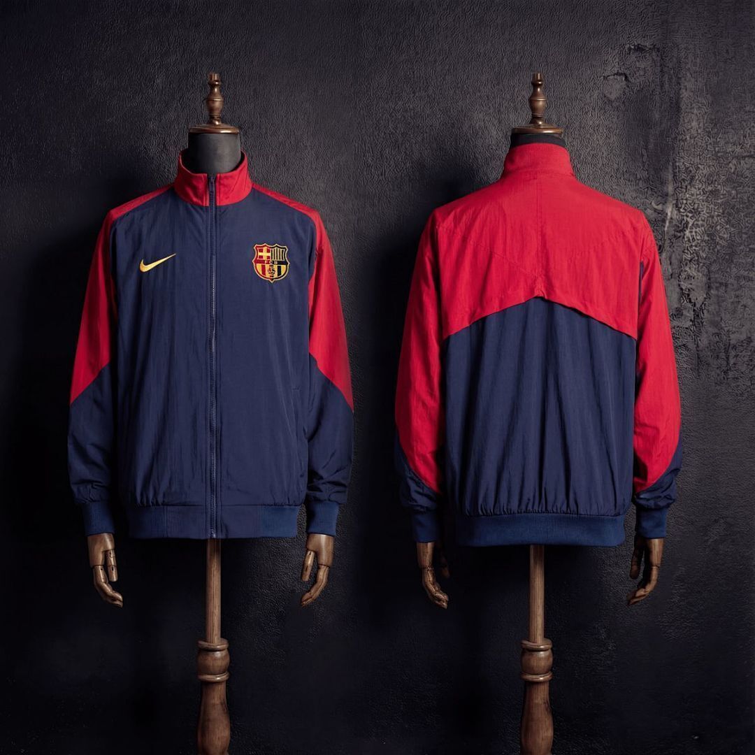 Barcelona 2025/26 Dark Blue And Red windbreaker