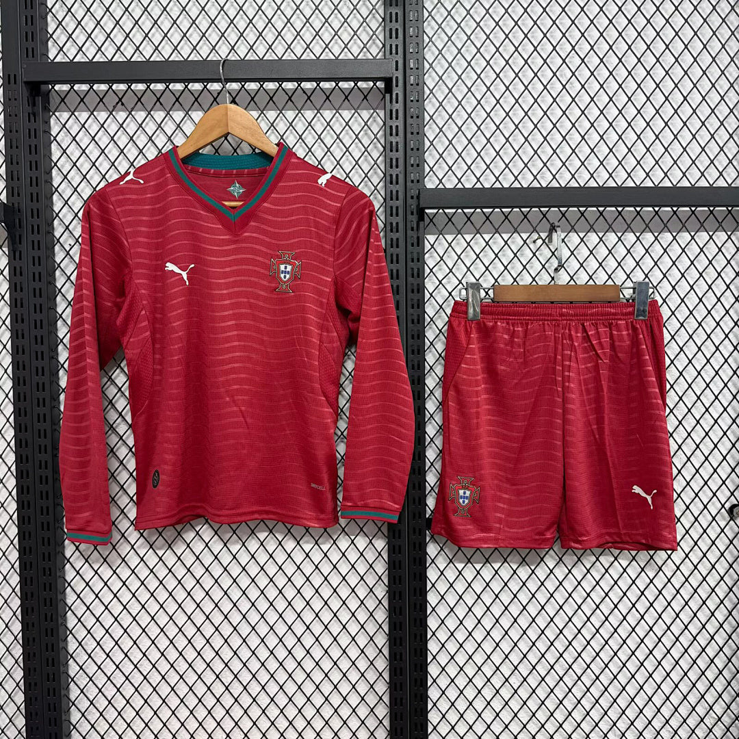 Portugal 2026 World Cup Home Long Sleeve Kids Kit