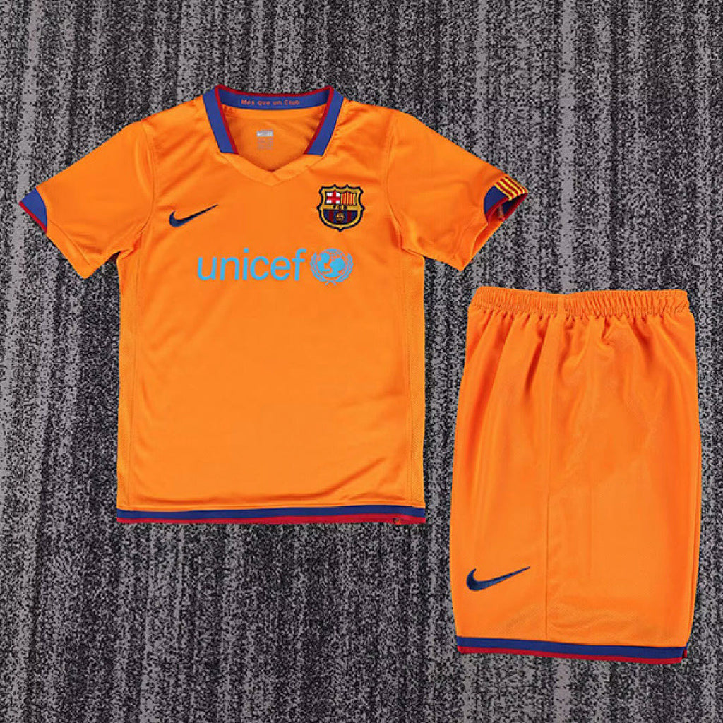 kids kit Retro 2006/07 Barcelona Away soccer jersey size 16-28