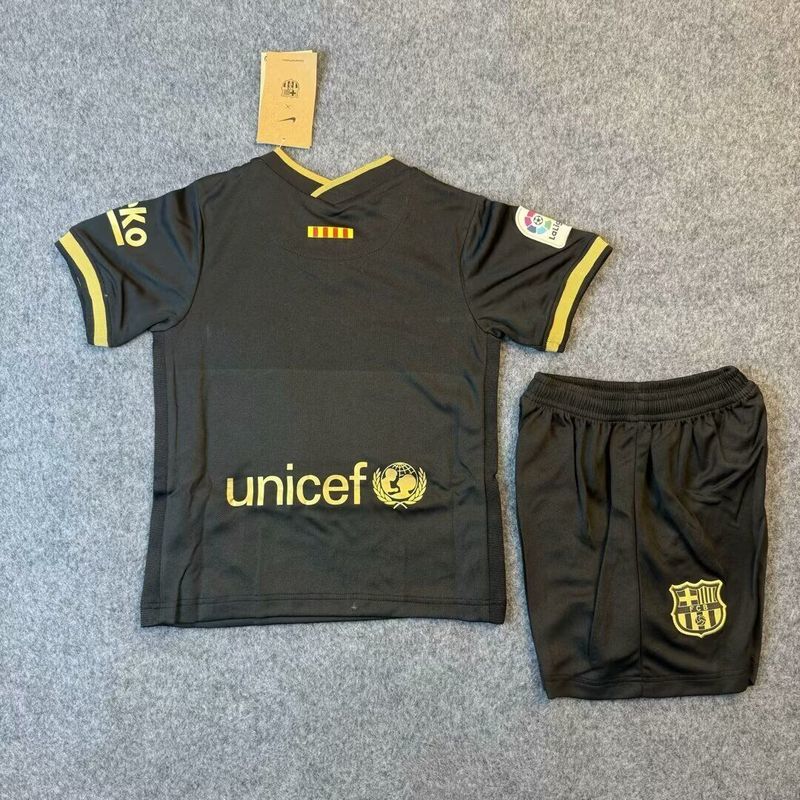 20-21 Barcelona Away Black kid kit