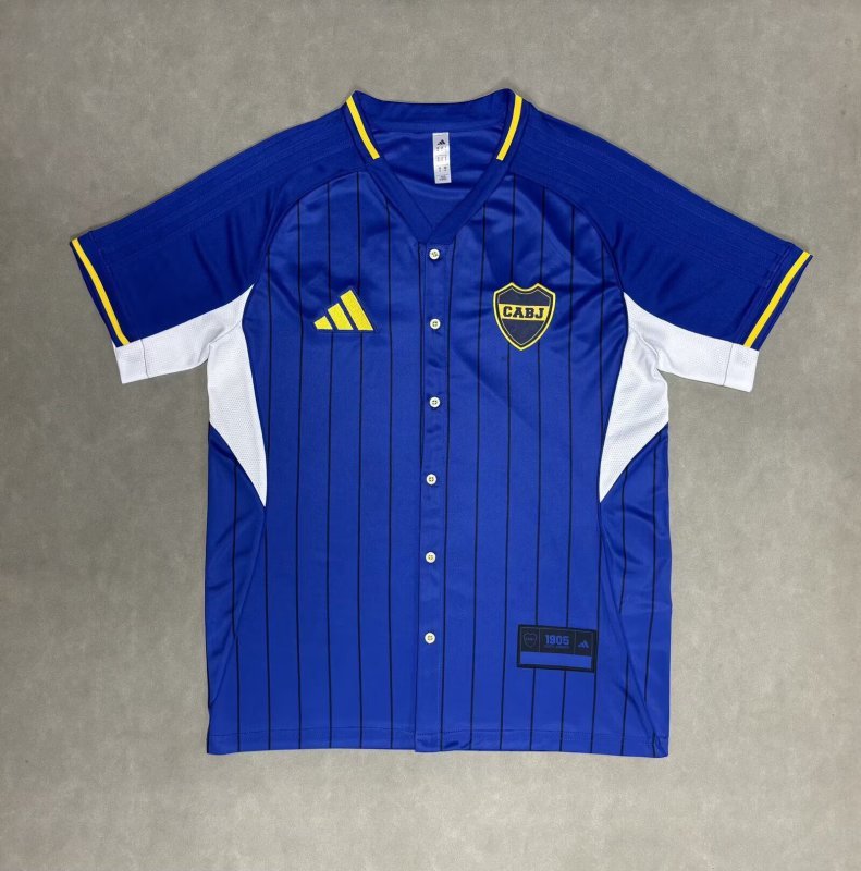 25-26 Boca blue baseball jersey