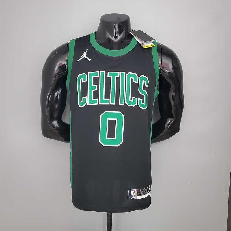 TATUM #0 Celtics White Jordan theme black