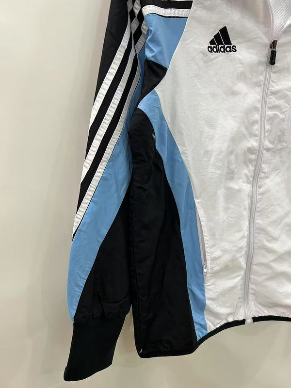 25-26 Real Madrid white ,black and blue windbreaker
