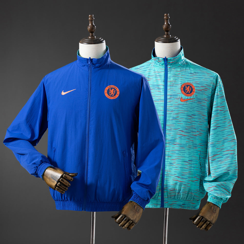 Chelsea Reversible Jacket Windbreaker - Blue &amp; Sky Blue S-XXL
