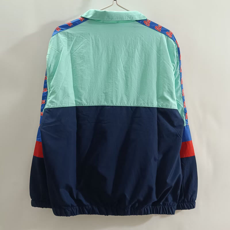 25-26 Barcelona retro blue green red Windbreaker