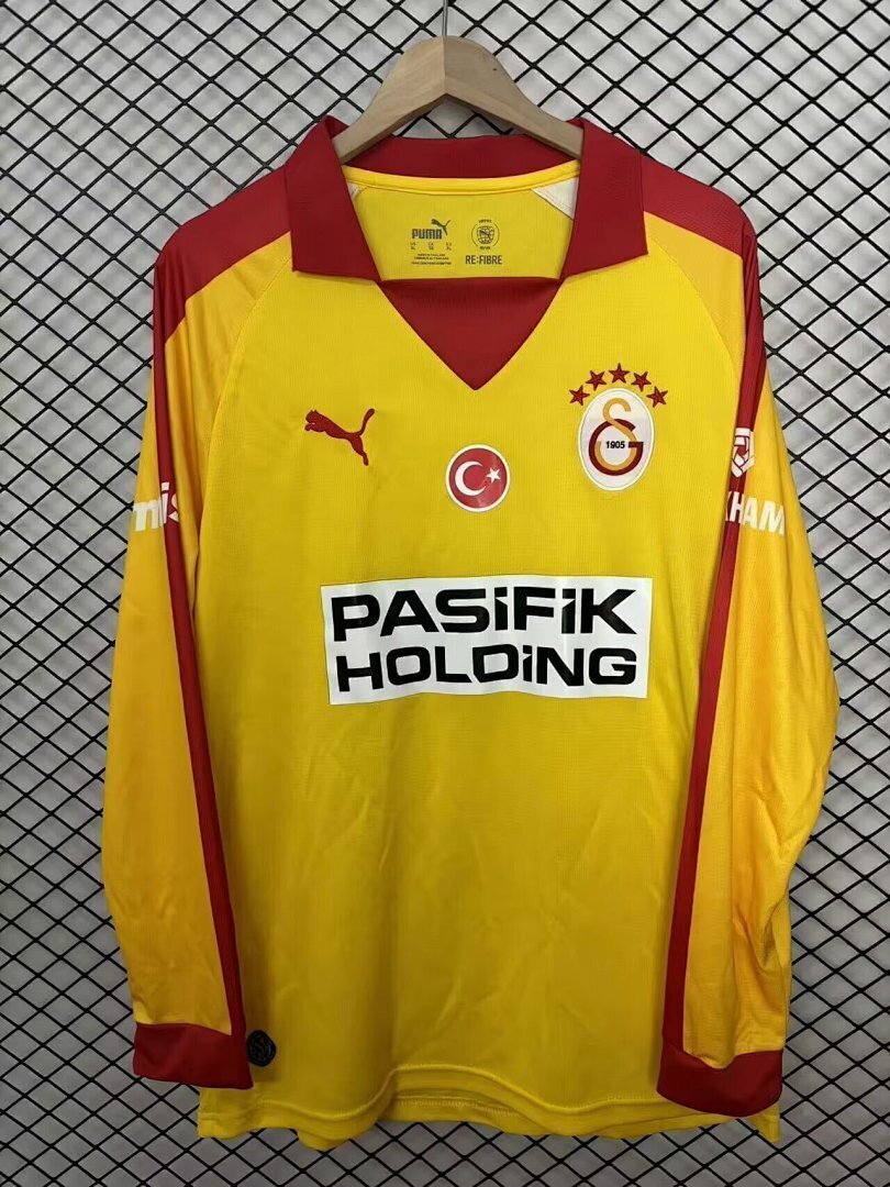 Galatasaray 2026/27 Yellow long sleeves soccer jersey size S-4XL