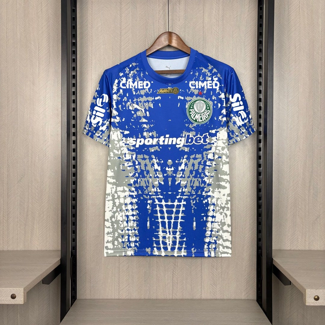 Men's Palmeiras 2026/27 Blue Goalkeeper Spider Edition Jersey S-4XL All Sponsors