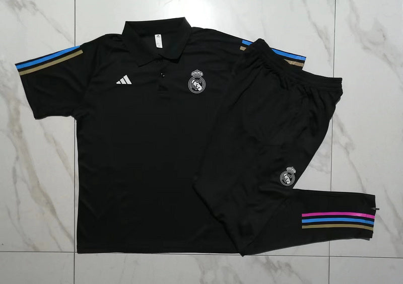 23-24 Real Madrid Black POLO suit