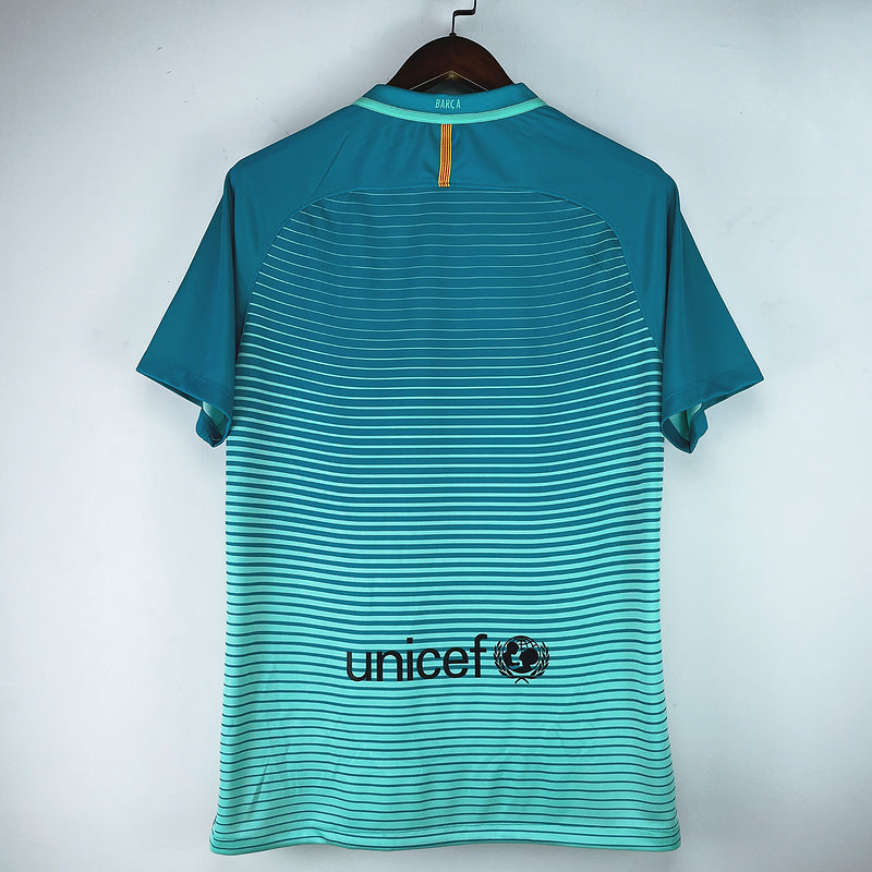16-17 Barcelona third green retro jersey