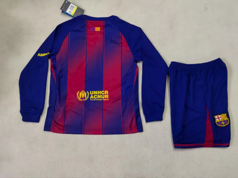 25-26 Barcelona Home long Sleeve kid kit