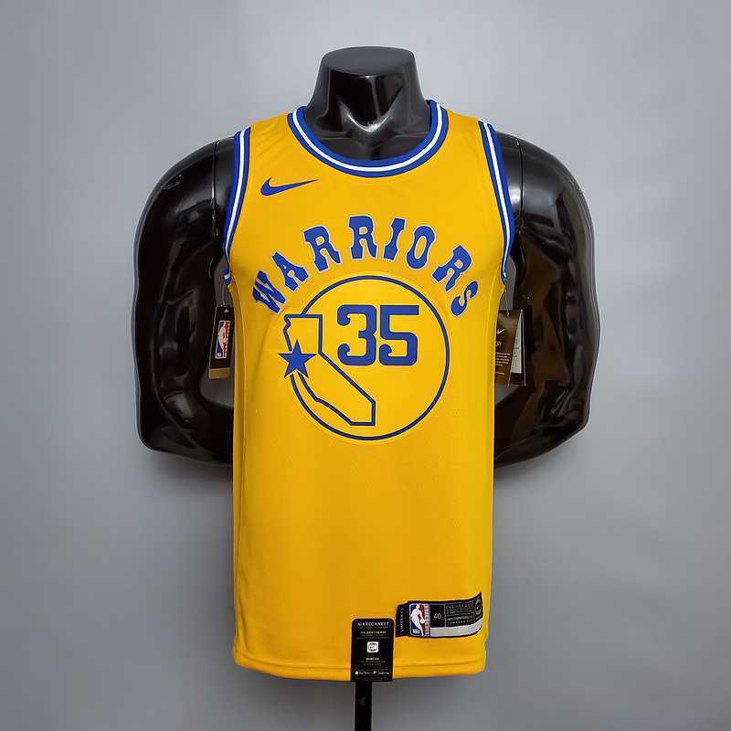 Retro version DURANT#35 Golden State Warriors yellow