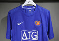 08-09 Manchester United blue long sleeves Player version soccer jersey
