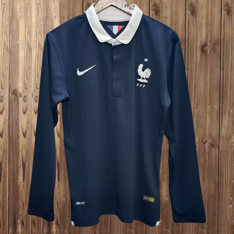 2014 France home long sleeve retro jersey