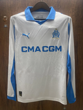 25-26 Marseille home long sleeves soccer jersey size S-2XL