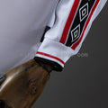 M-U 98/99 White Long Sleeve Retro Jersey S-XXL