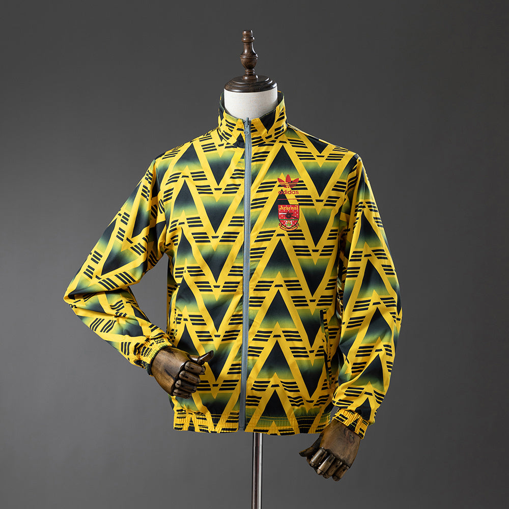 Arsenal Reversible Jacket Windbreaker - Yellow &amp; Grey S-XXL