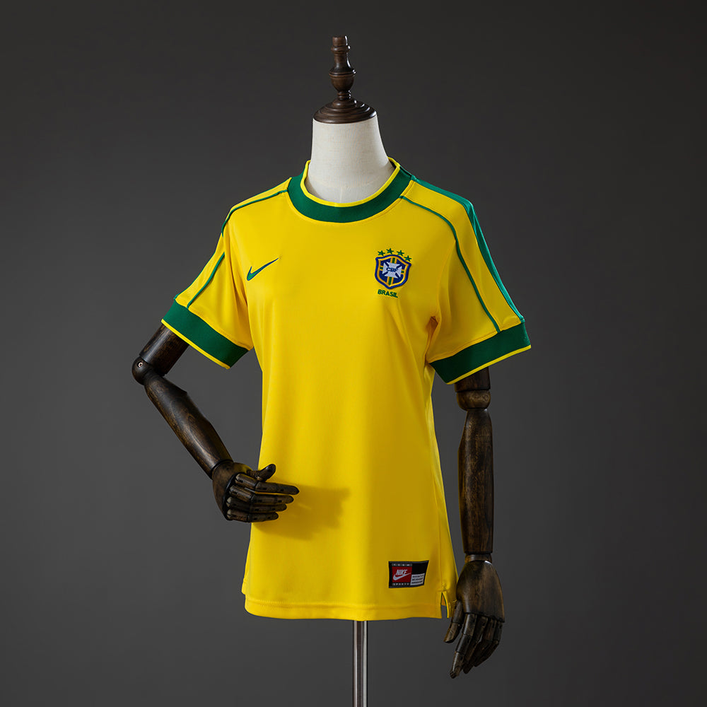 Brazil 1998 Home Women's Retro Jersey S-XXL