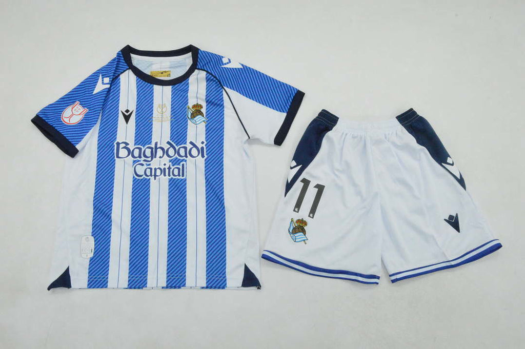 Real sociedad 2025/26 copa de rey final kid kit 16-28