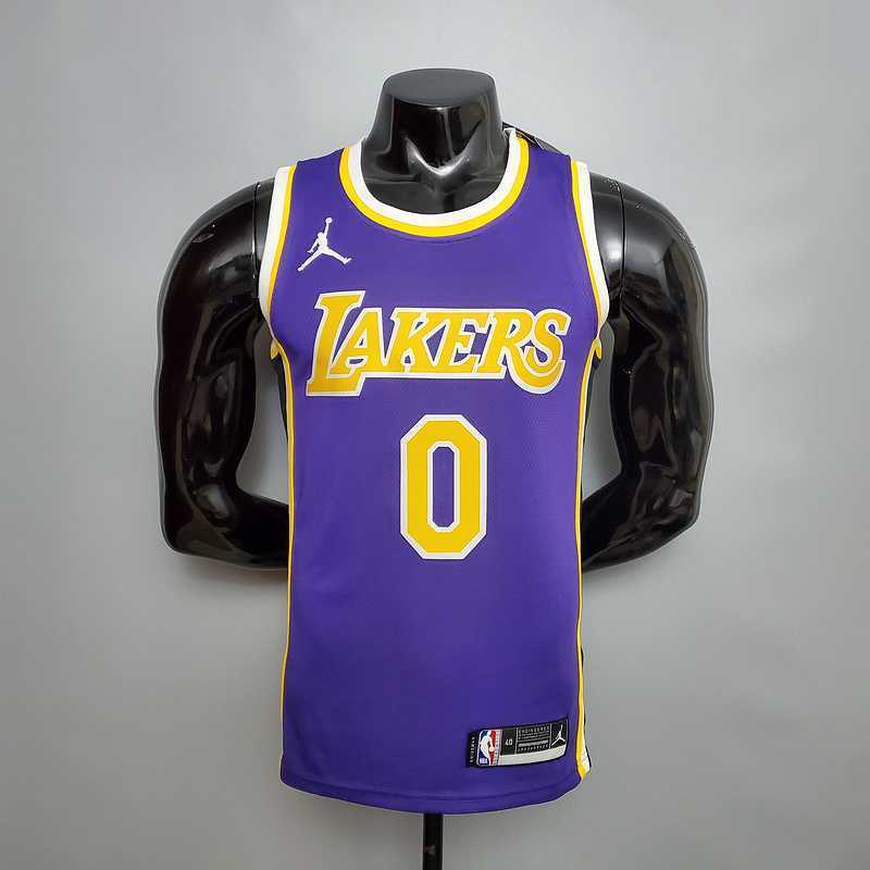 New Lakers Jordan Young #0 Theme Purple Round Neck
