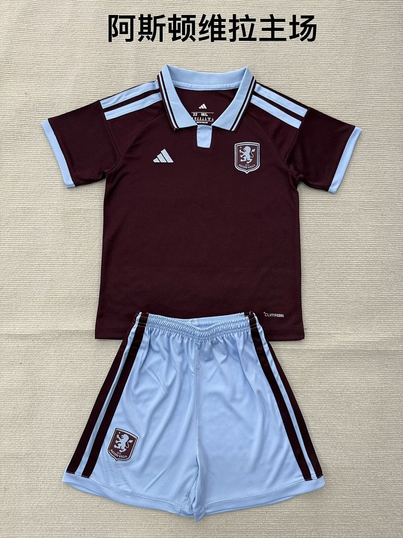 Kids Kit Aston Villa 206/27 Home Soccer Jersey 16-28