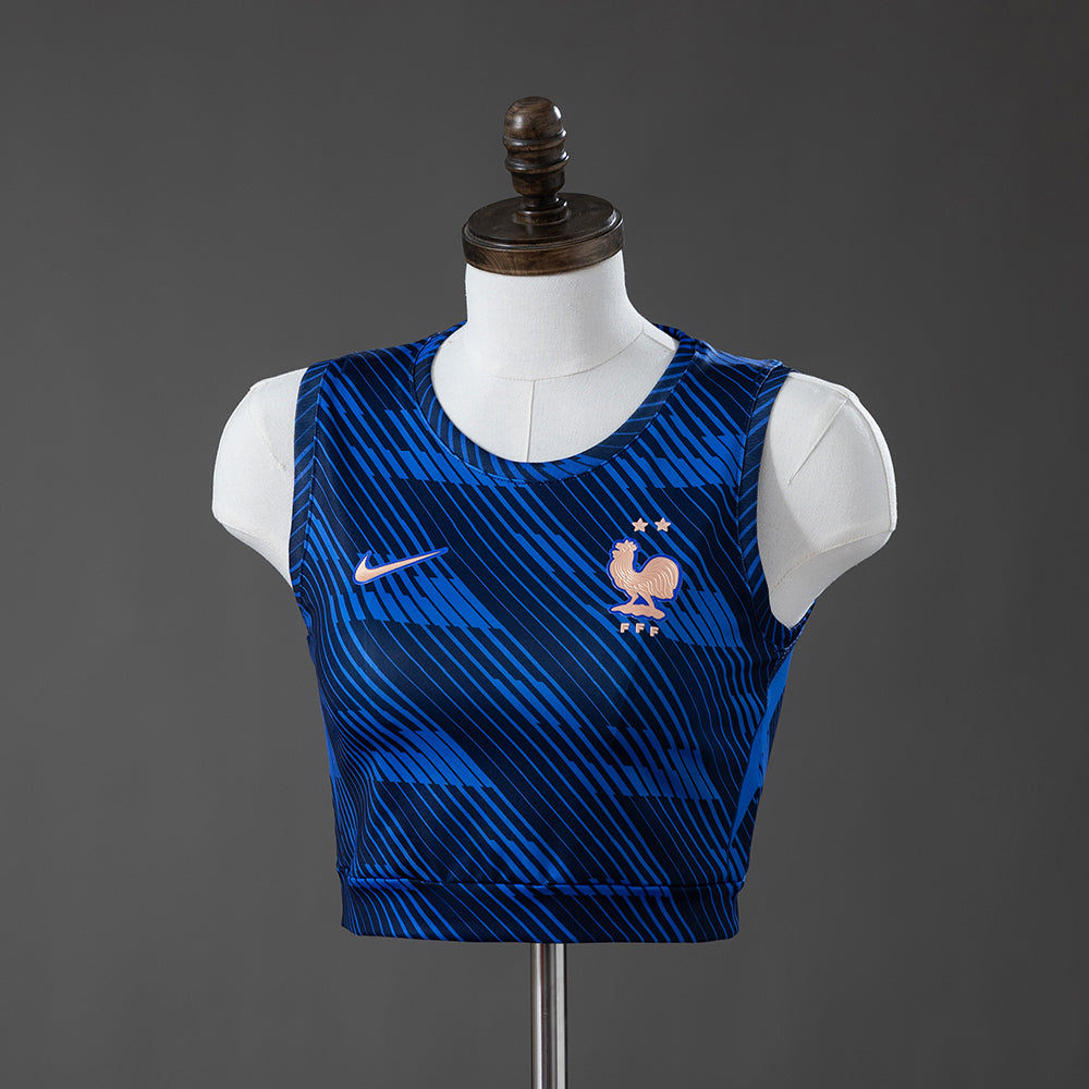 France 2026 Home Women's Crop Top Style Vest S-XXL