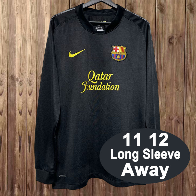 11-12 Barcelona away retro long sleeve jersey
