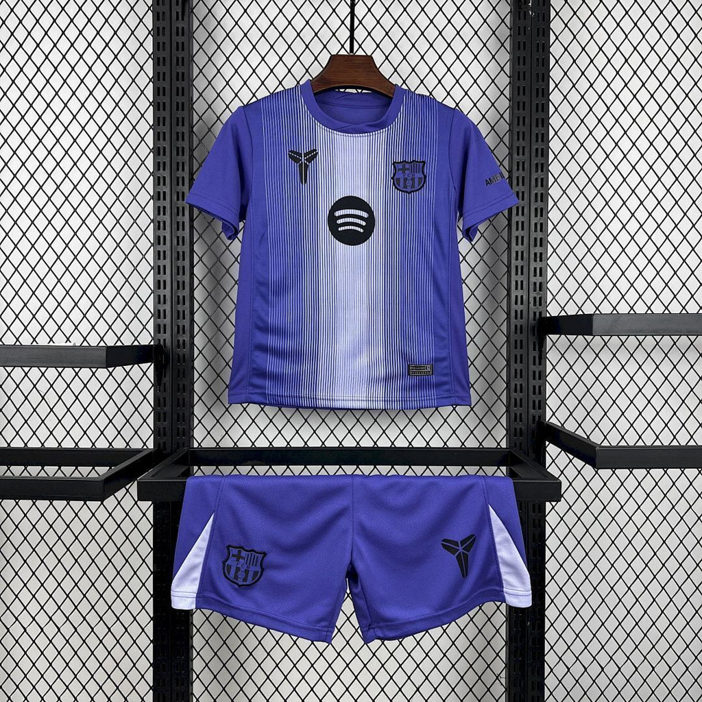 Barcelona 2025/26 Purple Goalkeeper Kids Kit