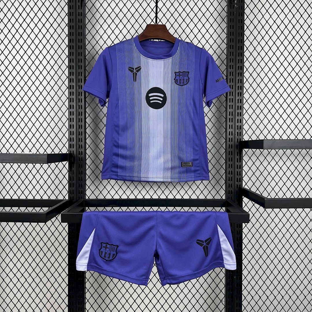 Barcelona 2025/26 Purple Goalkeeper Kids Kit