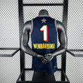 Season 2025 All-Star Dark Blue No. 1 WEMBANYAMA NBA Jersey