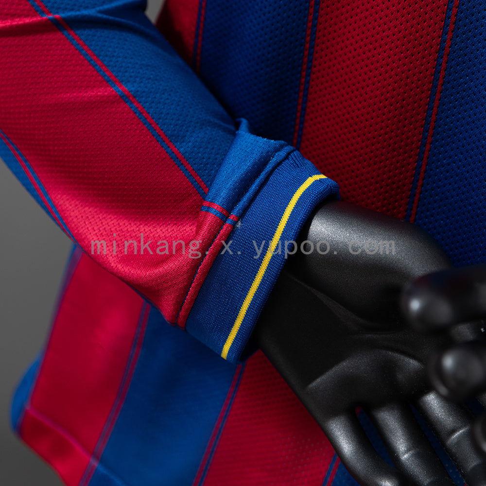 Barcelona 09/10 Home Long Sleeve Player Version Retro Jersey S-3XL