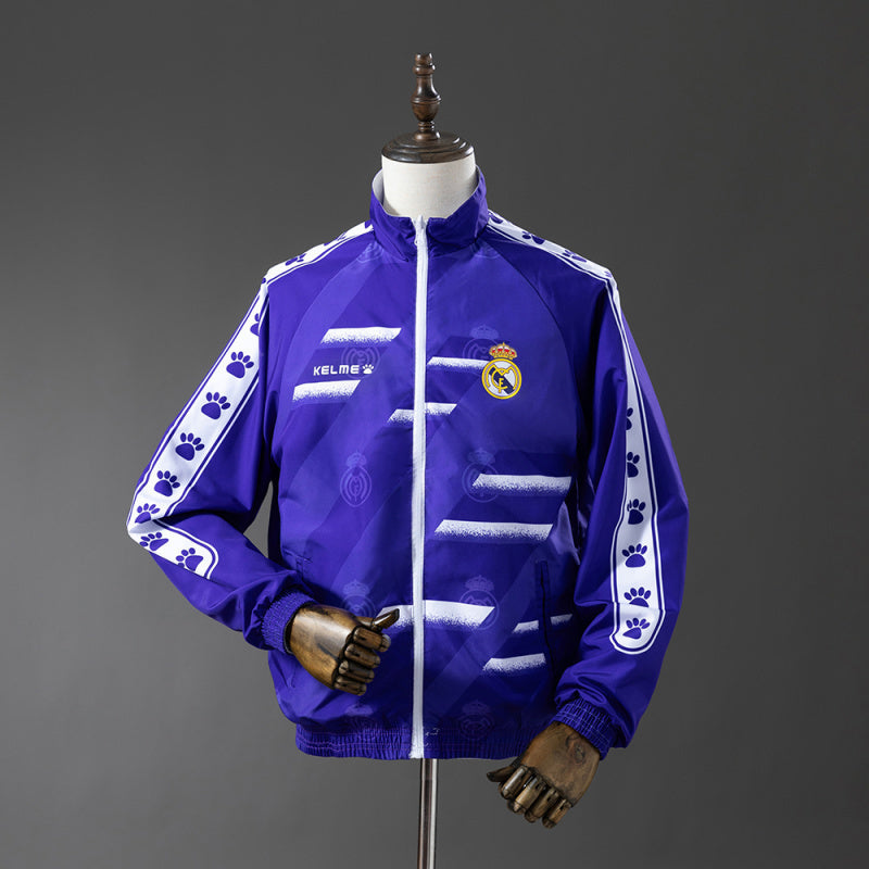 Real Madrid 2025/26 White and Purple Reversible Windbreaker