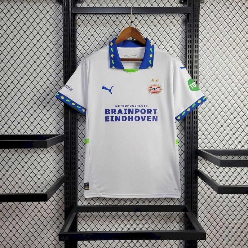 24-25 PSV Third away white soccer jersey