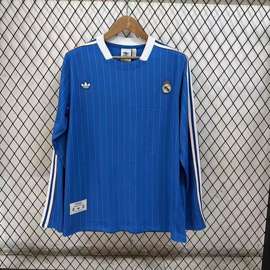 Real Madrid 2025/26 Special Edition Blue jersey Long Sleeve S-4XL
