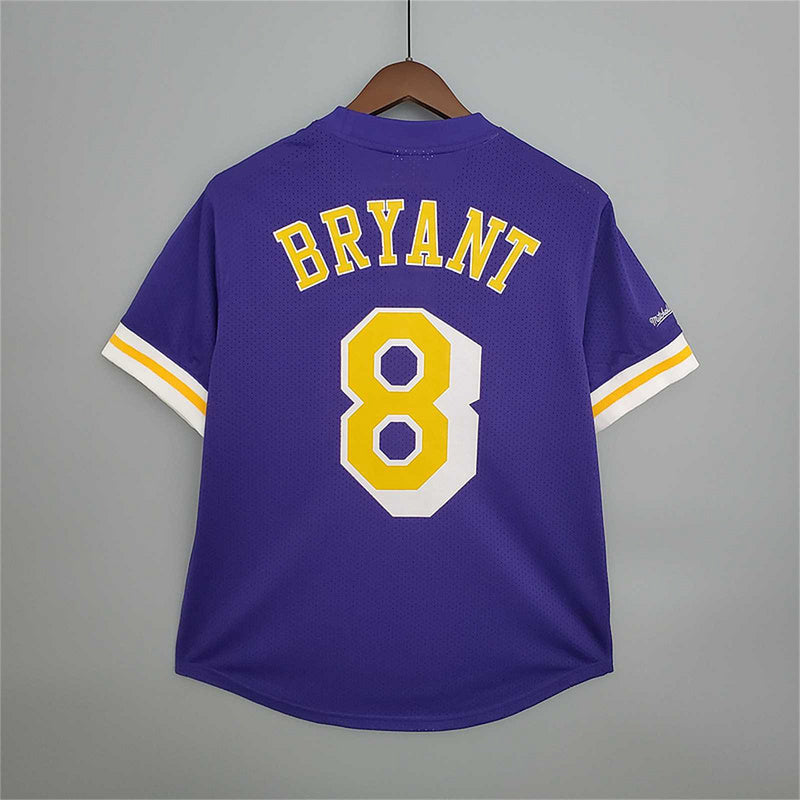Mitchellness Lakers Purple No. 8 BRYANT Retro Mesh Short Sleeve