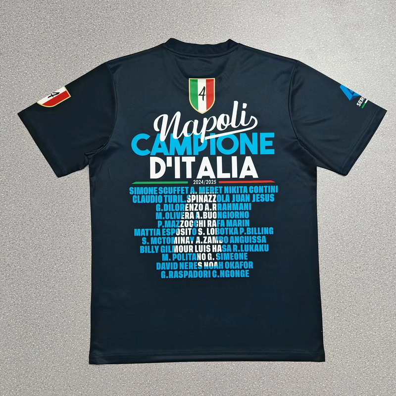 25-26 Napoli champion version dark blue T-shirts