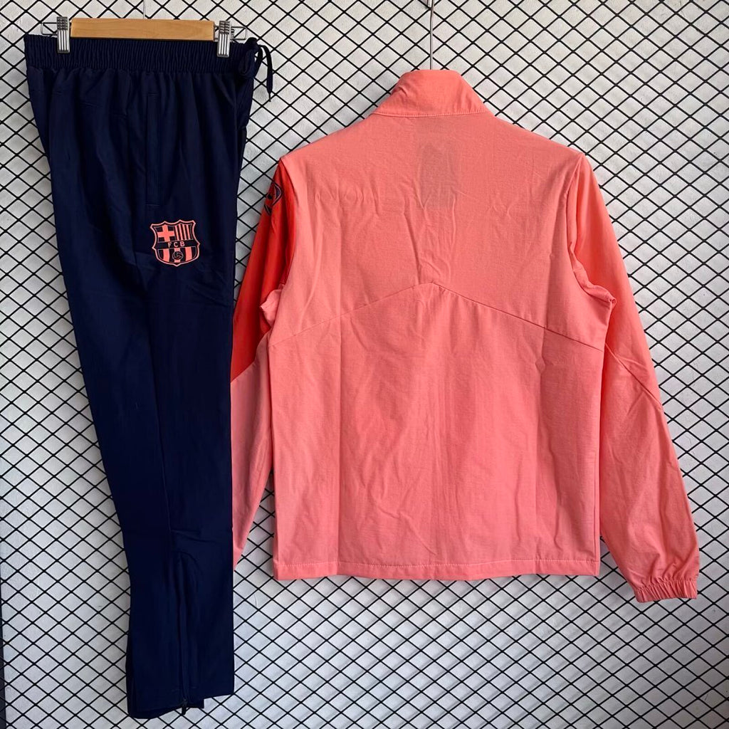 Barcelona 2025/26 Pink Windbreaker Suit Size S-2XL