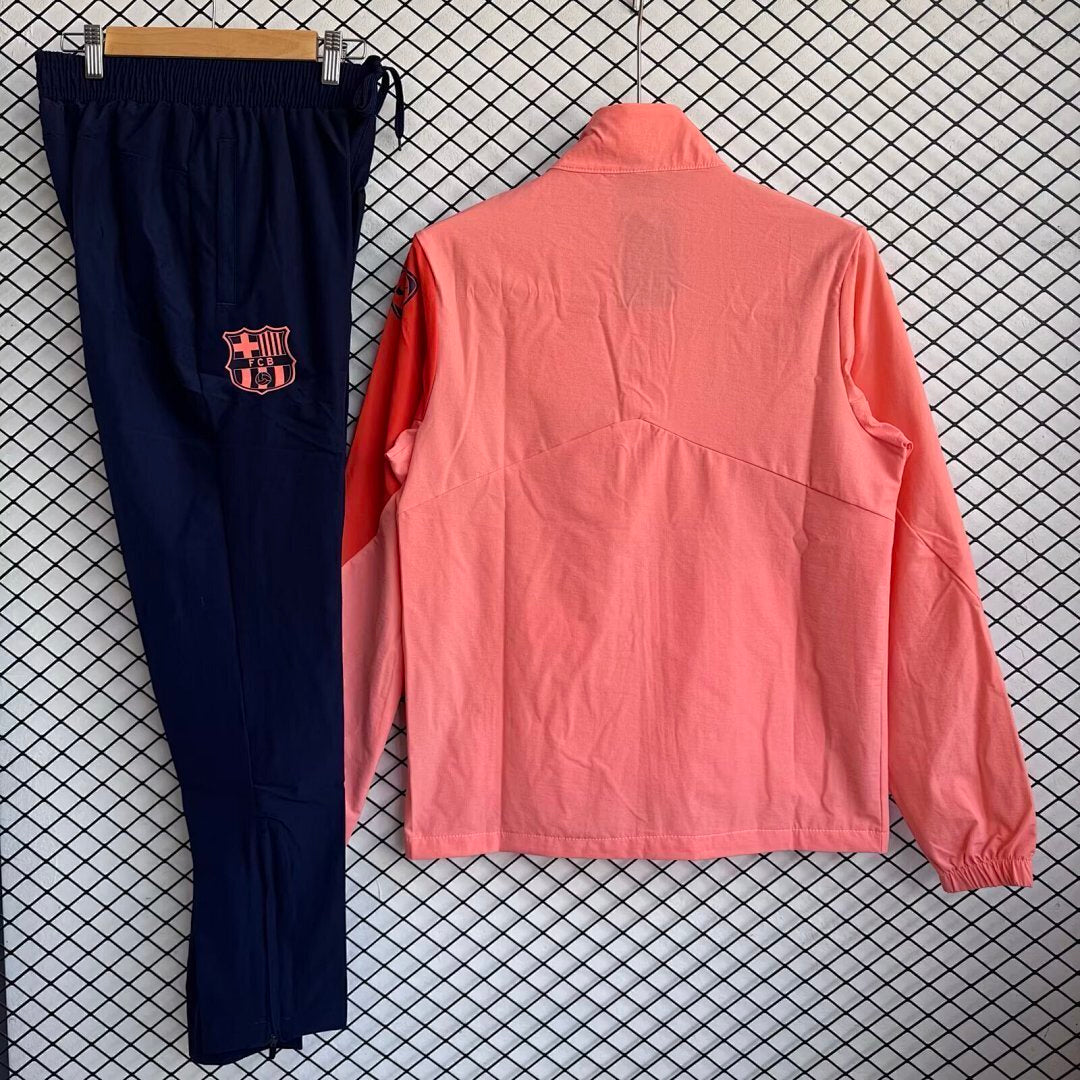 Barcelona 2025/26 Pink Windbreaker Suit Size S-2XL