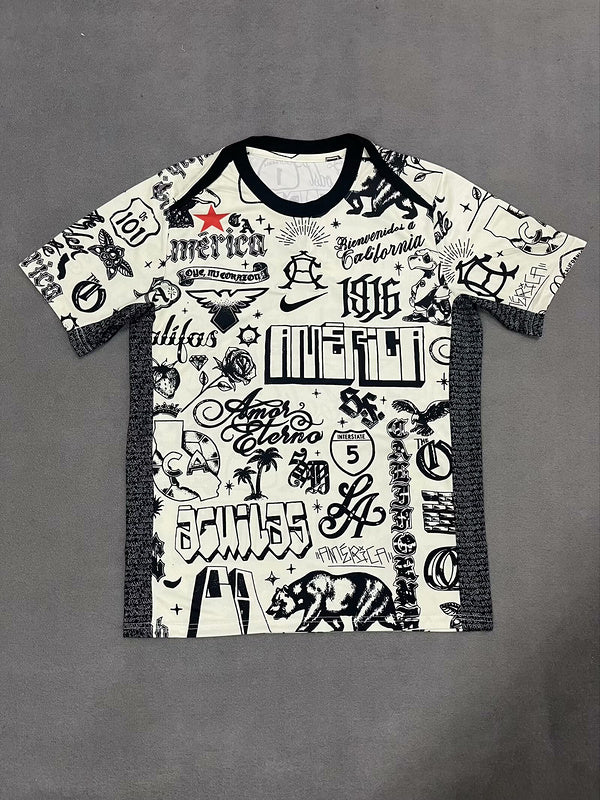 25-26 America black and white training jersey