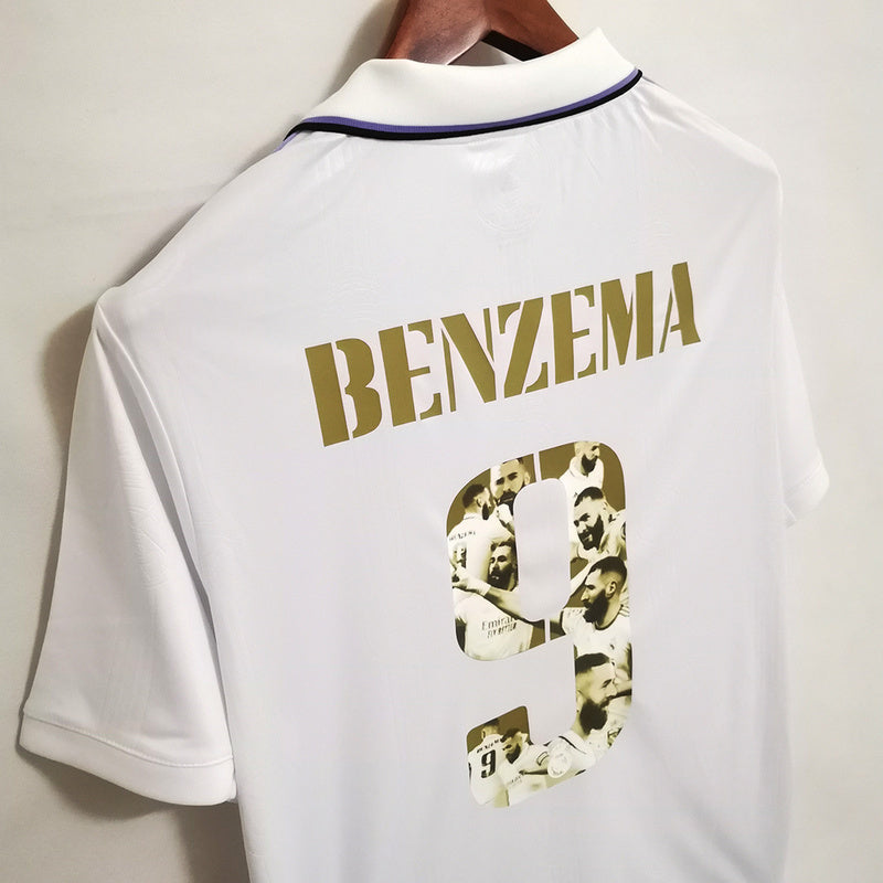22-23 Real Madrid 9#BENZEMA Golden commemorative number