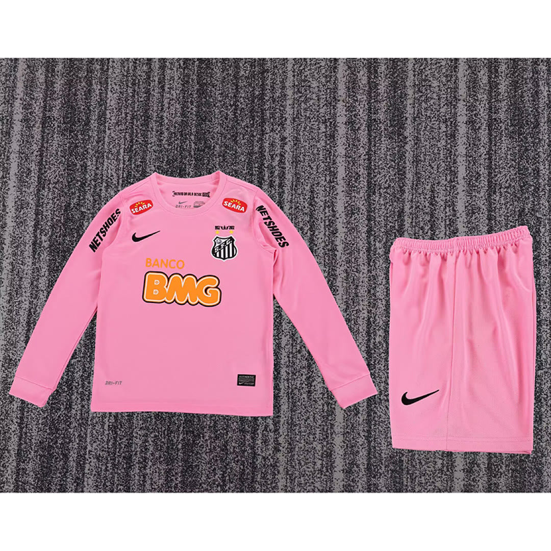 Retro Santos 2011/12 Pink long sleeves Kid Kit