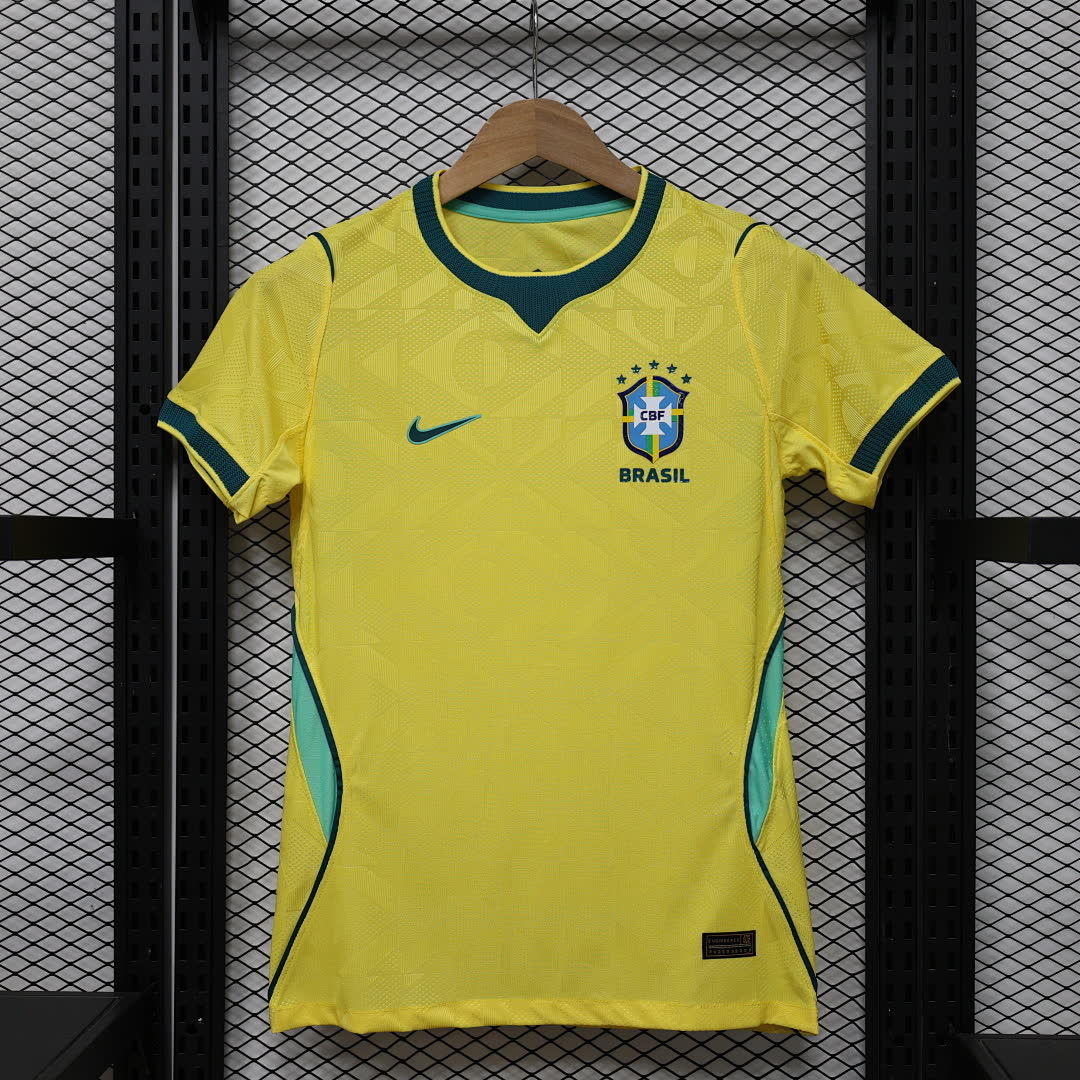 Woman Brazil 2026 World Cup Home Player Version soccer jersey size S-2XL