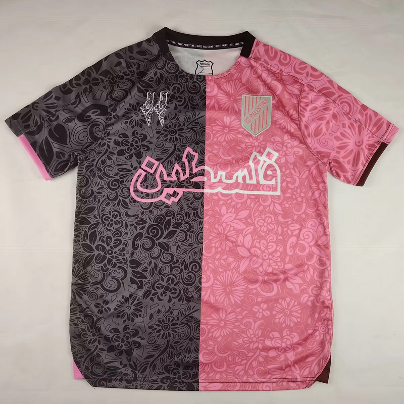 25-26 Palestine special version pink grey soccer jersey