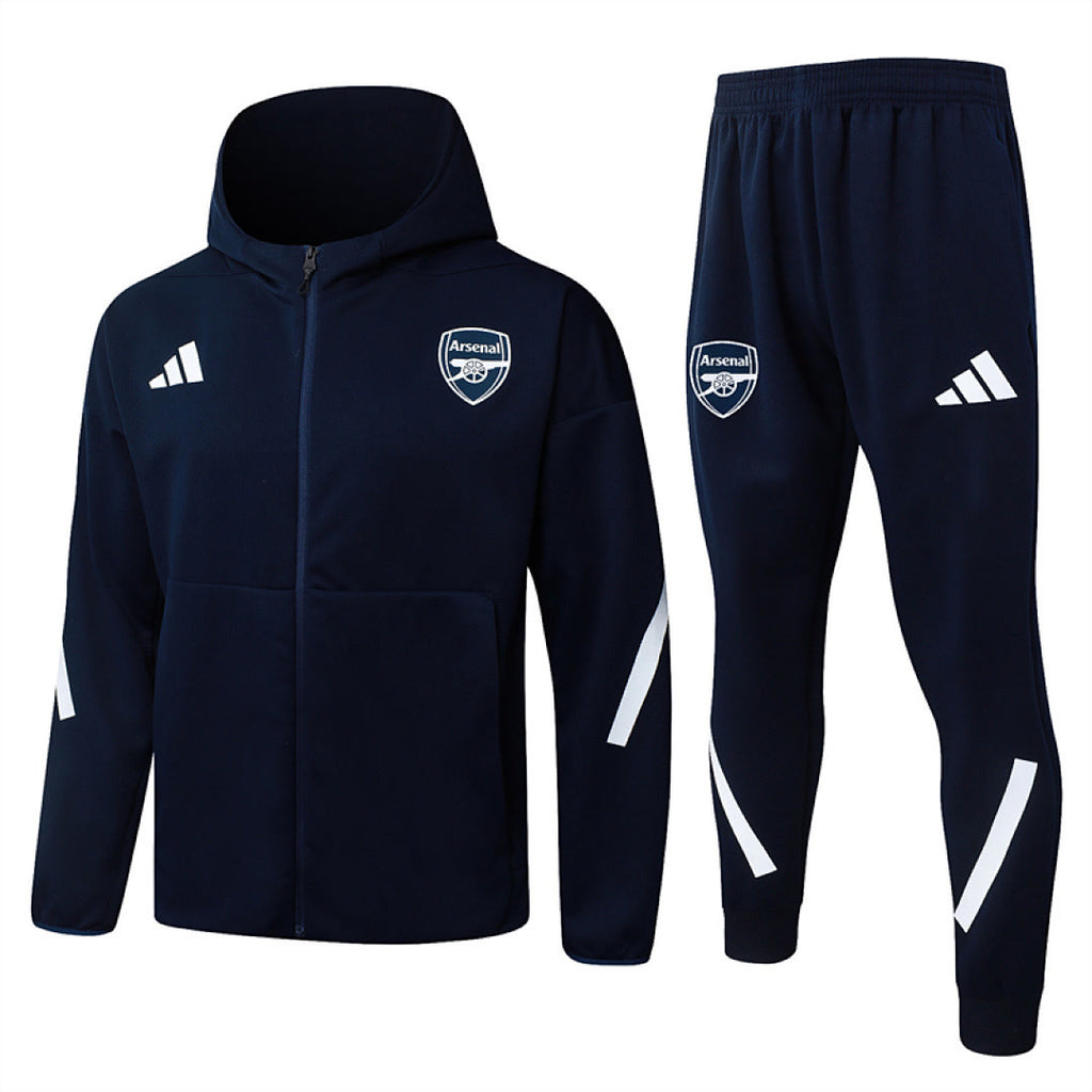 Arsenal 2025/26 Dark Blue Hoodie Suit S-2XL
