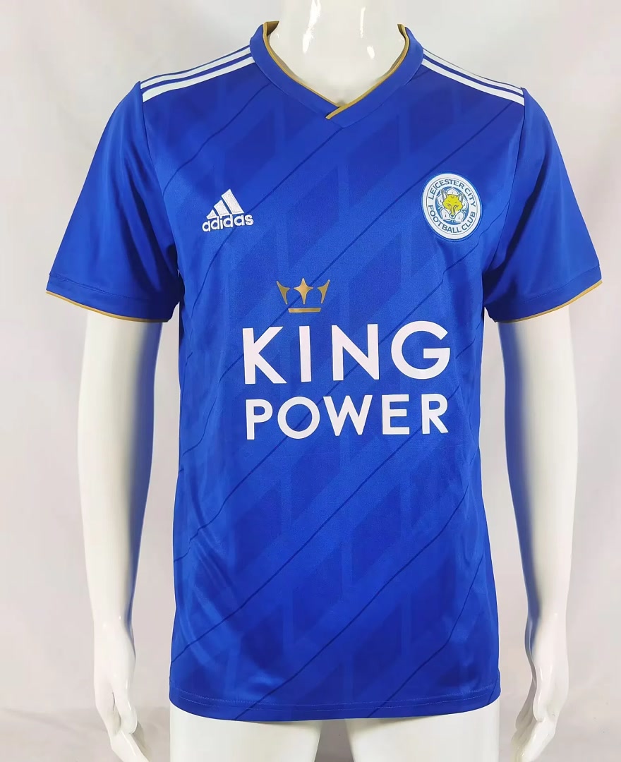 Retro Leicester City 2018/19 Home Soccer Jersey Size S-2XL