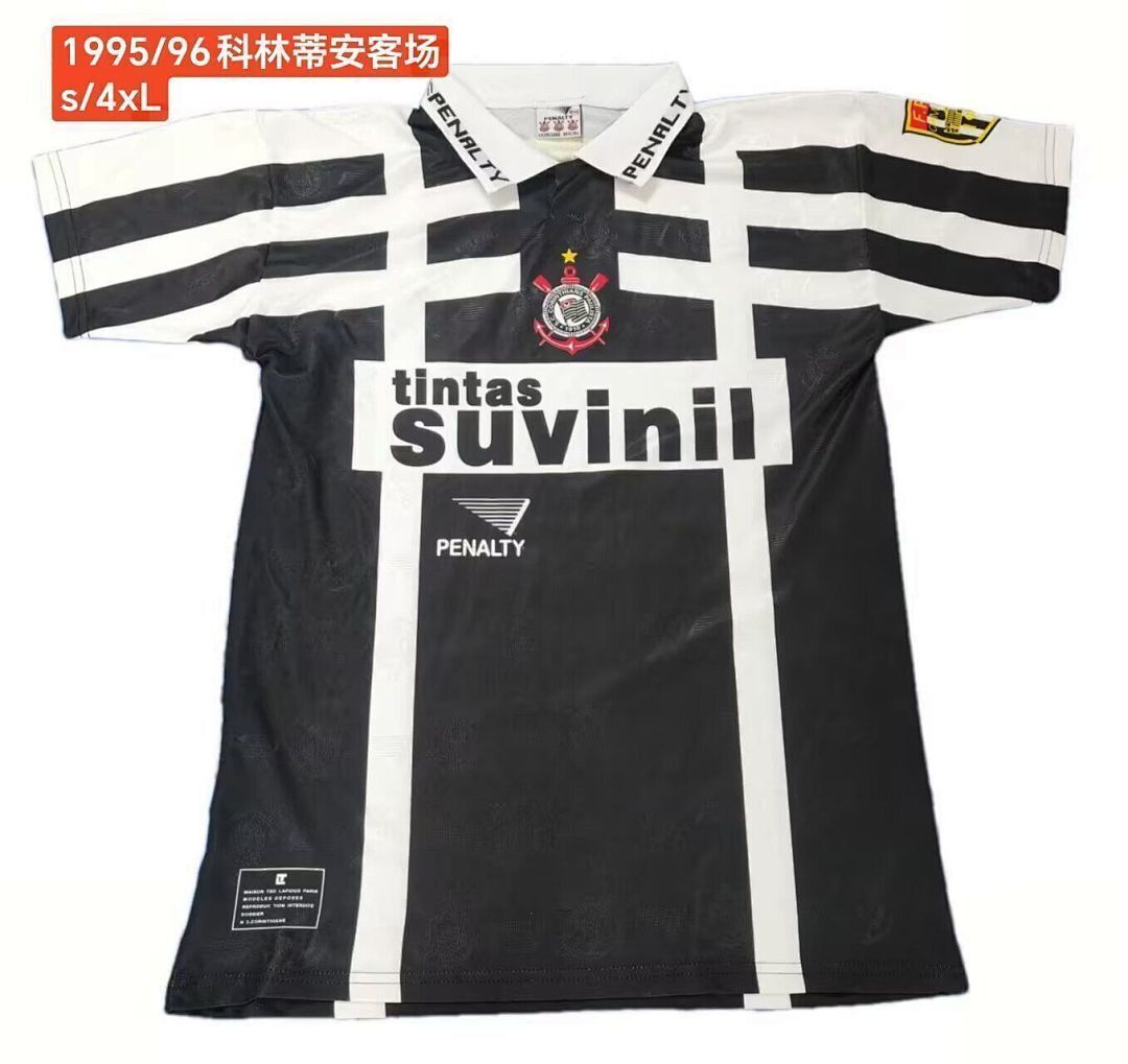 Retro Corinthians 1995/96 Away soccer jerseys Size S-2XL