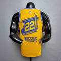 Tram version WIGGINS#22 Golden State Warriors yellow