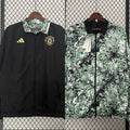 24-25 Manchester United green and black Trench Coat Reversible