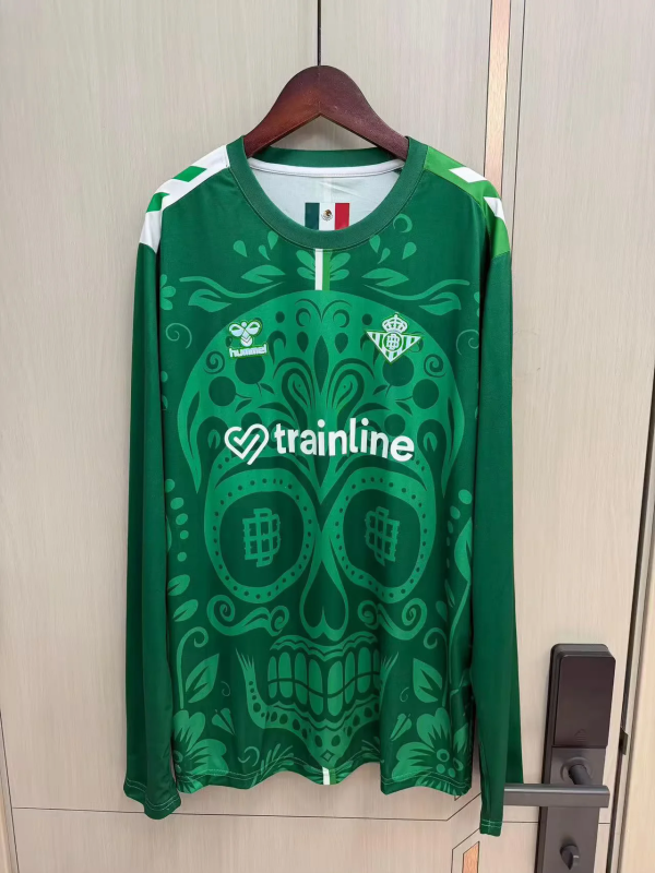 Real Betis 2025/26 Day of the Dead Special Edition Long Sleeve Jersey S-2XL