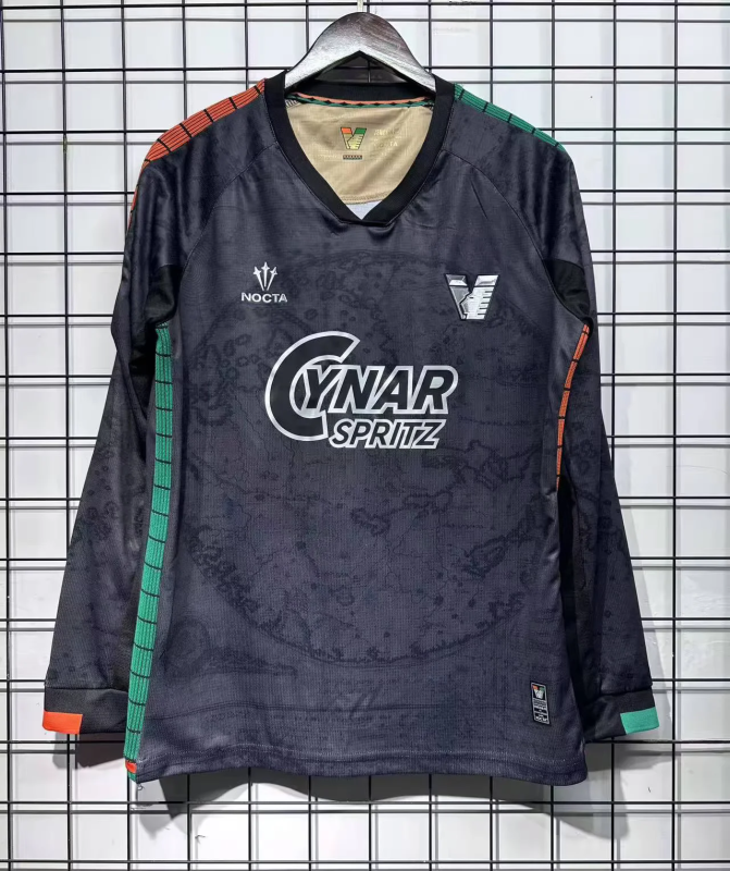 Venezia 2025/26 Home Long sleeve soccer jersey With Sponsor Size S-XXL